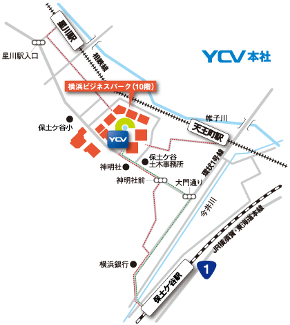 YCV本社地図