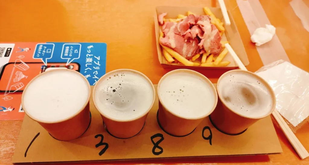 横浜赤レンガ倉庫でのオクトーバーフェストでの食事