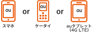 スマホ or ケータイ or auタブレット（4G LTE）