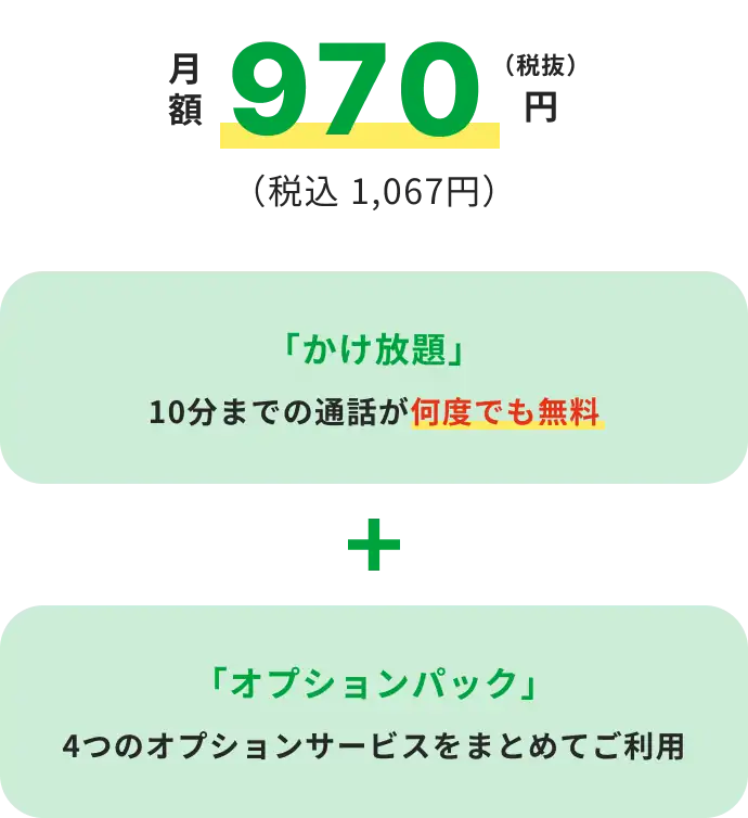 かけ放題パック