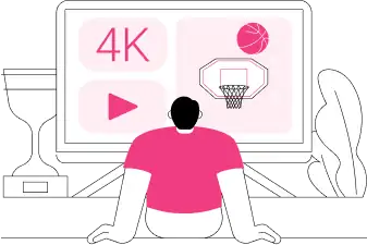 tテレビを見る人のイラスト