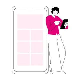 スマートフォン操作のイメージ